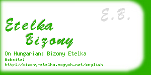 etelka bizony business card